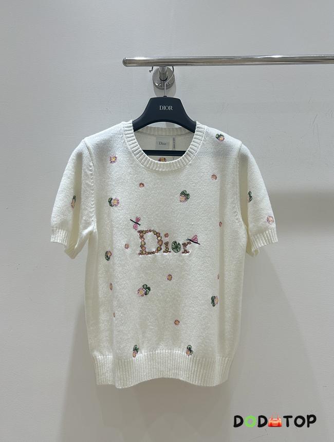 Dior Short-sleeved sweater white - 1
