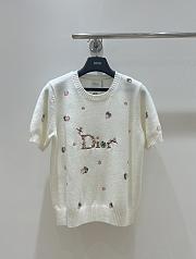 Dior Short-sleeved sweater white - 1