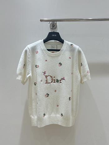 Dior Short-sleeved sweater white