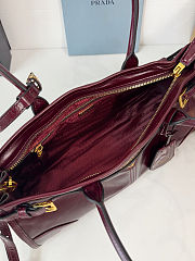 Prada Bonnie Burgundy leather bag size 32x15.5x12cm - 3