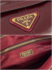 Prada Bonnie Burgundy leather bag size 32x15.5x12cm - 4