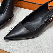 Hermes sandals black -4cm - 5