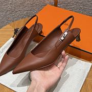 Hermes sandals brown -4cm - 1