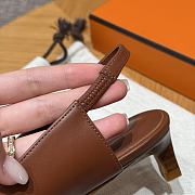 Hermes sandals brown -4cm - 4