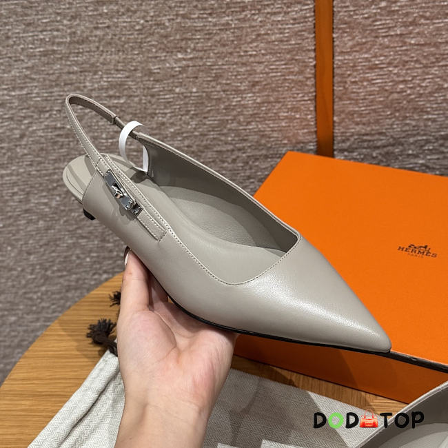 Hermes sandals gray -4cm - 1