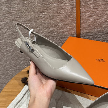 Hermes sandals gray -4cm