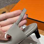Hermes sandals gray -4cm - 3