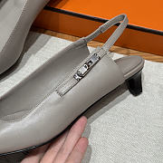 Hermes sandals gray -4cm - 4