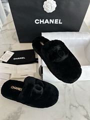 Chanel Fuzzy slippers black  - 5
