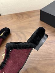 Chanel velvet slippers red - 6