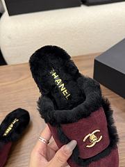 Chanel velvet slippers red - 2