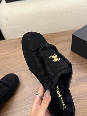 Chanel velvet slippers black -07 - 4