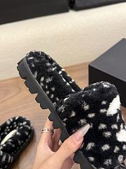 Chanel fur slippers black - 2