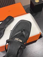 Hermes sandals black women's  - 6