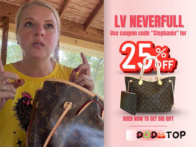 Louis Vuitton monogram canvas neverfull light pink bag size 32cm - 1