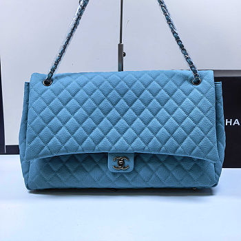 Chanel big blue bag size 46x27x13cm