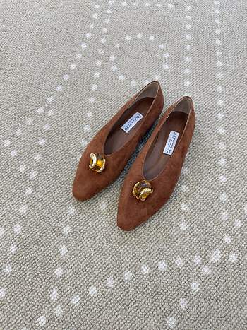 Jimmy Choo Women's Brown Margot Leather Ballets