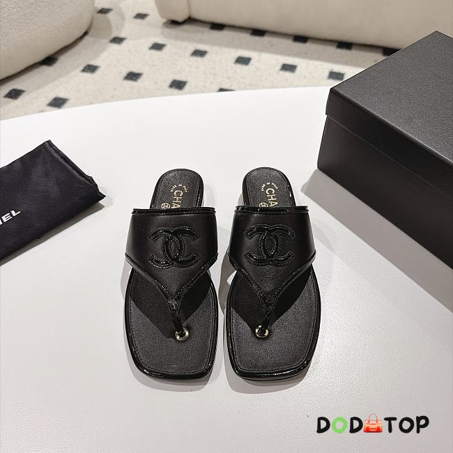 Chanel sandals black women's -01 - 1