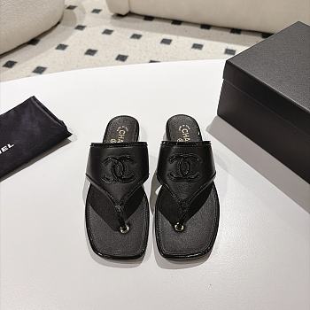 Chanel sandals black women's -01