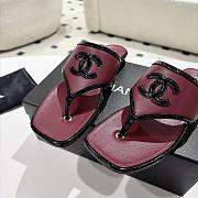 Chanel sandals red women's -01 - 6