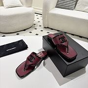 Chanel sandals red women's -01 - 2