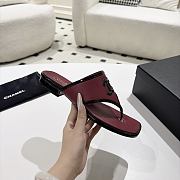 Chanel sandals red women's -01 - 4
