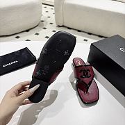 Chanel sandals red women's -01 - 3
