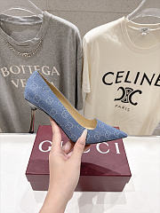 Gucci heels denim  - 6