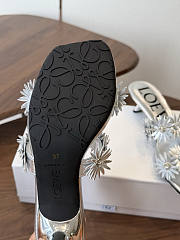 LoeweWomen's Purple X Paula's Ibiza Calfskin Flower Heeled Sandals 4.5cm -01 - 6