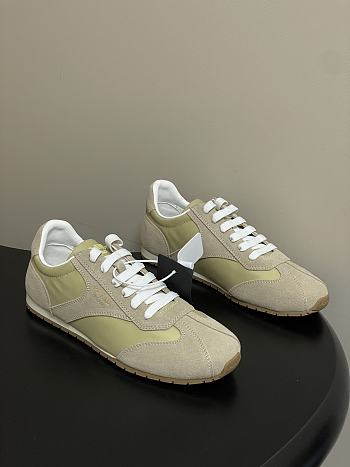Prada Women's suede lace-up sneakers green