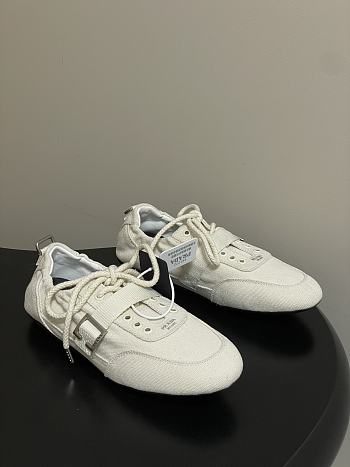 Prada Collapse canvas sneakers white