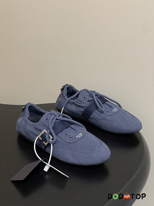 Prada Collapse canvas sneakers navy - 1