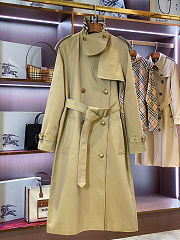 Burberry long Check collar Castleford trench coat - 3
